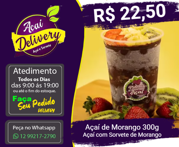 Açaí de Morango 300g